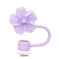 thumbnail image 2 of Silicone Straw Silicone Flower Straw Cute Straw Topper for 10mm Diameter Straws Dust-proof Reusable Perfect Party Decor Gift Flower Shaped Straw Cover, 2 of 8