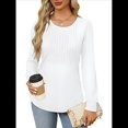 thumbnail image 4 of Blusas Tipo Túnica de Larga Abullonada para Mujer, con Cuello Redondo Plisado, Elegantes, Informales, Holgadas, para Invierno y . S, 4 of 6
