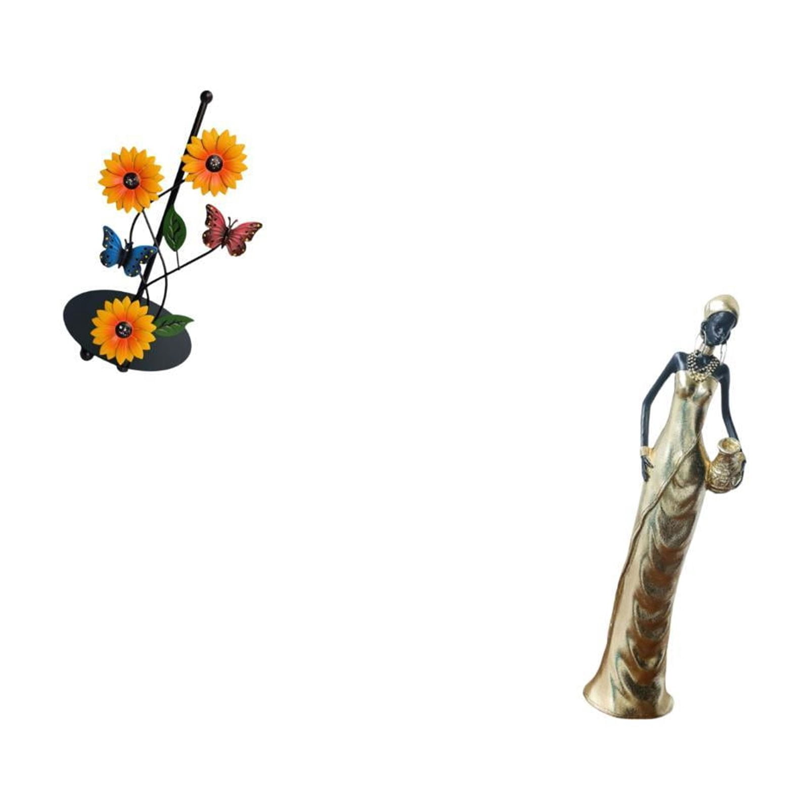 Fiocias Toilet Paper Holder Paper Towel Holder Countertop Desktop Figurine African Figurine Art Crafts Desk Collectible Made of Iron And Resin Suitable for Ki