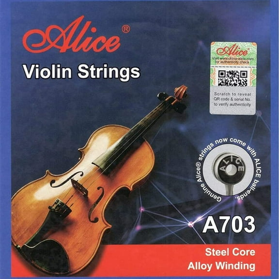Alice A703 Violin Strings Set Steel Core Alloy Winding 4/4 Size EADG