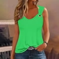 thumbnail image 3 of Summer Tank Tops for Women 2024 Sleeveless V Neck Tshirt Loose Fit Casual Hole Straps Tunic Blouses Soft Camisoles, 3 of 4