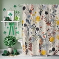 thumbnail image 3 of Shower Curtain, Retro Wildflower Autumn Floral Waterproof Shower Curtain Set with Hooks for Bathroom Showers,Stalls and Bathtubs,36x72In Pastoral Flower Botanical, 3 of 9
