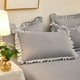 thumbnail image 1 of French Pillowcase Ruffle Designs Soft Brushed Fabric Suitable For Bedroom Envelope Closure Pillowcase, 1 of 6