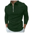 thumbnail image 4 of Vedolay Men's Fashion Polo Shirts Casual Slim Fit Shirts Long Sleeve Polo Fashion T-Shirts Green,2XL, 4 of 5