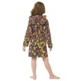 thumbnail image 7 of FORMRS Niños Bathrobe Unisex Hooded Robe Soft Plush Pajamas Sleepwear, Size 4-6T, Yellow Floral, 7 of 7