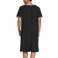 thumbnail image 5 of Ekouaer Mens Nightshirt Long Kaftan Nightgown Short Sleeve Sleepwear, 5 of 6