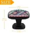 thumbnail image 4 of 4 Pcs Cabinet Handle Drawer Pulls Ethnic Boho Knobs with Screws Square Furniture Office Cabinet Knob Decoration, 4 of 7