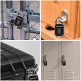 thumbnail image 5 of 2 Pack Gym Locker Lock - 4 Digit Heavy Duty Hardened Stainless Steel Weatherproof Combination Lock for Outdoor - Easy to Read Numbers, 5 of 5