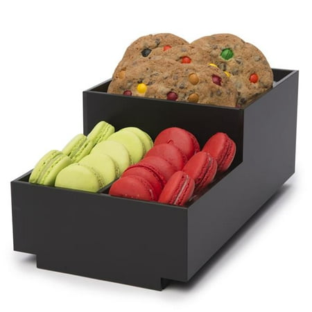 Rosseto Serving Solutions BD112 Small Condiment Black Matte Tray Bakery Building Block