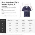 thumbnail image 5 of Balery Purple and Blue Squares Camisa Casual de Manga Corta con Botones para Hombre, Texturizada, Estilo Cubano, para Playa, Verano-Medium, 5 of 5