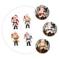 thumbnail image 3 of KAKOWELY Christmas Santa Claus Ornaments Red Resin 4Pcs Small Reindeer Figures, 3 of 8