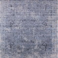 thumbnail image 1 of Ahgly Company Machine Washable Indoor Square Industrial Modern Blue Gray Area Rugs, 4' Square, 1 of 7