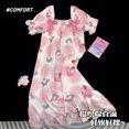 thumbnail image 1 of Vestido de pijama informal para mujer, camisón tejido de manga corta con dibujos animados de Hello Kitty, en el pecho con almohadillas, novedad de verano, 1 of 5