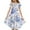 Sky Blue, variant on LUOGENLI Dresses for Girls 12-14 Fancy Summer Girls' Large Sized Round Neck Flowing Floor Length Light Colored Flower Printed Casual Loose Fitting Long Dress Sky Blue Size 10-11 Years