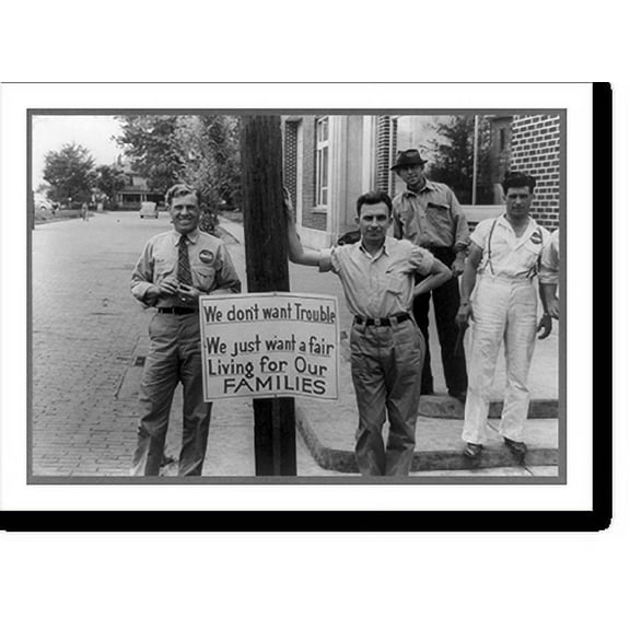 Historic Print, Sikeston, Mo., May 1940 Coca-cola strike.photo by John Vachon., 16" x 20"