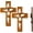 2Set-B, variant on Hand-Carved Intertwined Hearts Wooden Cross, Marriage Cross for Wall, Handmade Coffee Brown Wood Wall Hanging, Christian Marriage & Wedding Gift