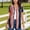 Brown, variant on Zivyakyron Short Sleeve Cardigan for Women Summer Striped Casual Tops for Women Retro Open Front with Pocket Loose Tops