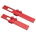 thumbnail image 3 of T Track Ruler Woodworking Ruler Precision Pocket Ruler Metal Slide Rule Inch & Metric T Type Scribing Ruler Square Ruler, 3 of 8