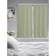 thumbnail image 4 of Sage Green Living Room Curtains 72 Inches length, Farmhouse Solid Green Color Modern Art Window Treatment Curtain Drapes, Light Filtering Drapes for Bedroom Laundry Room, 52"x72", 2 Panels, 4 of 7