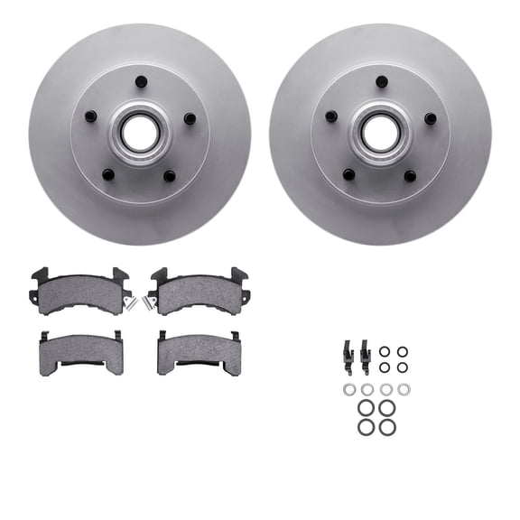 Dynamic Friction Company Front Geospec Brake Rotors with Ultimate Duty Performance Brake Pads includes Hardware 4412-47005