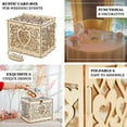 thumbnail image 4 of Efavormart Rustic Natural DIY "Mr. & Mrs." Wedding Card Box With Label Stand, Hollow Laser Cut Wooden Money Box - 12"X9", 4 of 11