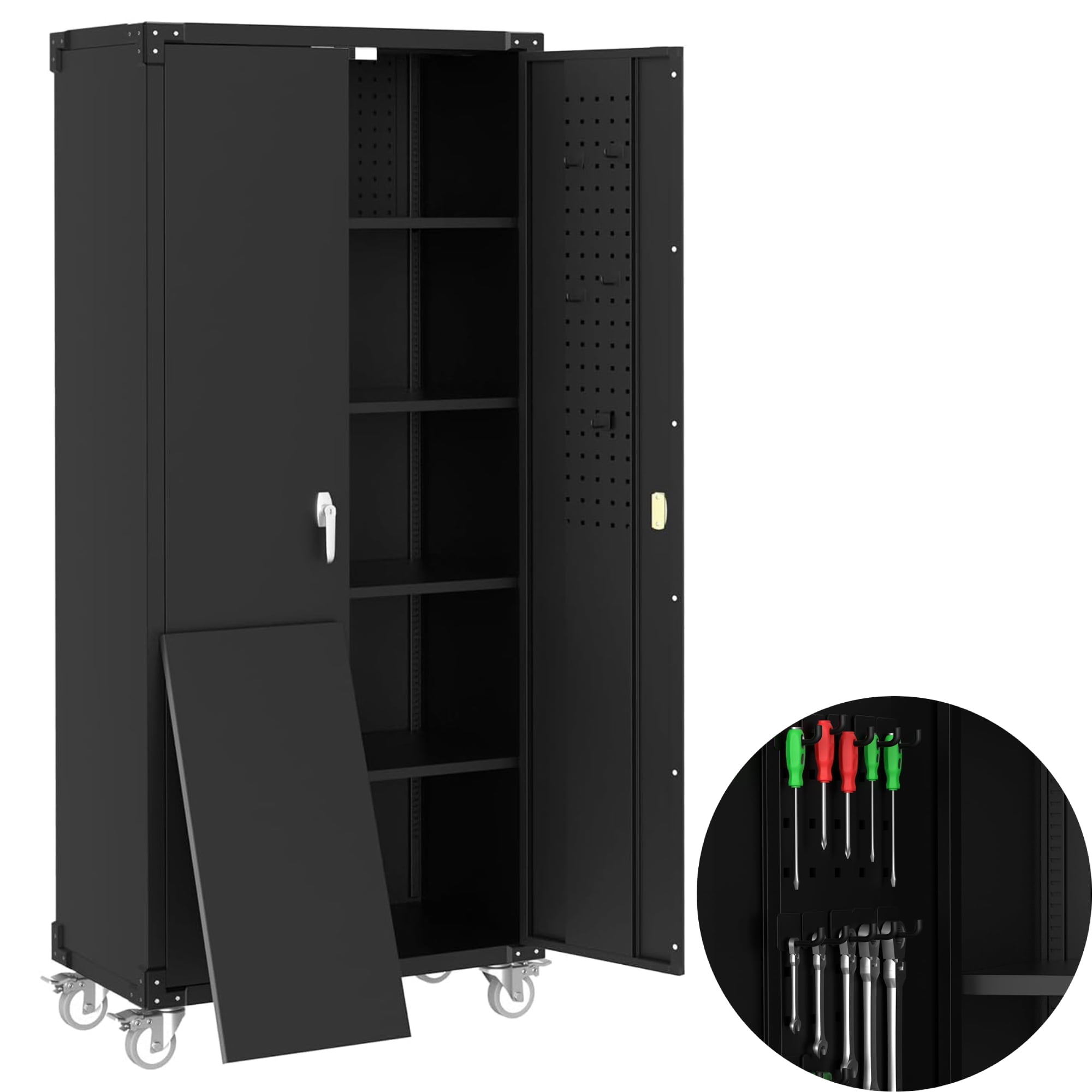 Muscle Rack Heavy-Duty Welded Steel Garage Storage Cabinet, Matte