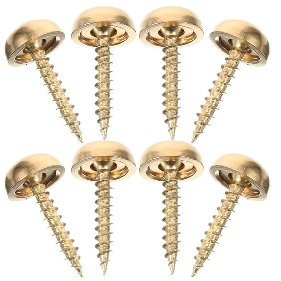 LOLIPPYY 8-Piece Decorative Brass Cap Screws Set for Furniture Assembly and Projects, Hardware Fasteners