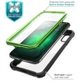 thumbnail image 2 of iPhone X case, i-Blason [Ares] Full-body Rugged Clear Bumper Case with Built-in Screen Protector, Iphone X, Green, 2 of 6
