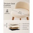 thumbnail image 3 of EYYTHUNG 26" Counter Height Bar Stools Set of 4 Mid Century Modern Farmhouse Swivel Barstools Chenille Fabric Upholstered, Beige, 3 of 10