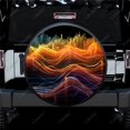 thumbnail image 1 of Abstract Colorful Radio Waves Pattern Polyester Universal Spare Wheel Tire Cover Wheel Covers for Trailer RV SUV Truck Camper, 1 of 4