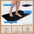 thumbnail image 6 of GORILLA GRIP Bathroom Rug, Soft Absorbent Memory Foam Shower Floor Mat, 30x20 Black, 6 of 10