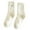 White-4A-home supplies, variant on Home Valentine's Day Cute Socks White Puffy Thickened Fleece Socks for Fall and Winter Warm Cozy Floor Socks Mid-Calf Soft Nylon Polyester Blend Gifts