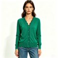 thumbnail image 2 of Women's V-Neck Button Down Long Sleeve Knit Cardigan, Lightweight Soft Layering Front Sweaters,Size S-2XL, 2 of 6