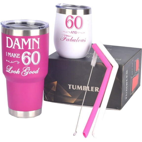 60Th Birthday Gifts For Women, 60 And Fabulous Tumbler, 60 And Fabulous Tumbler