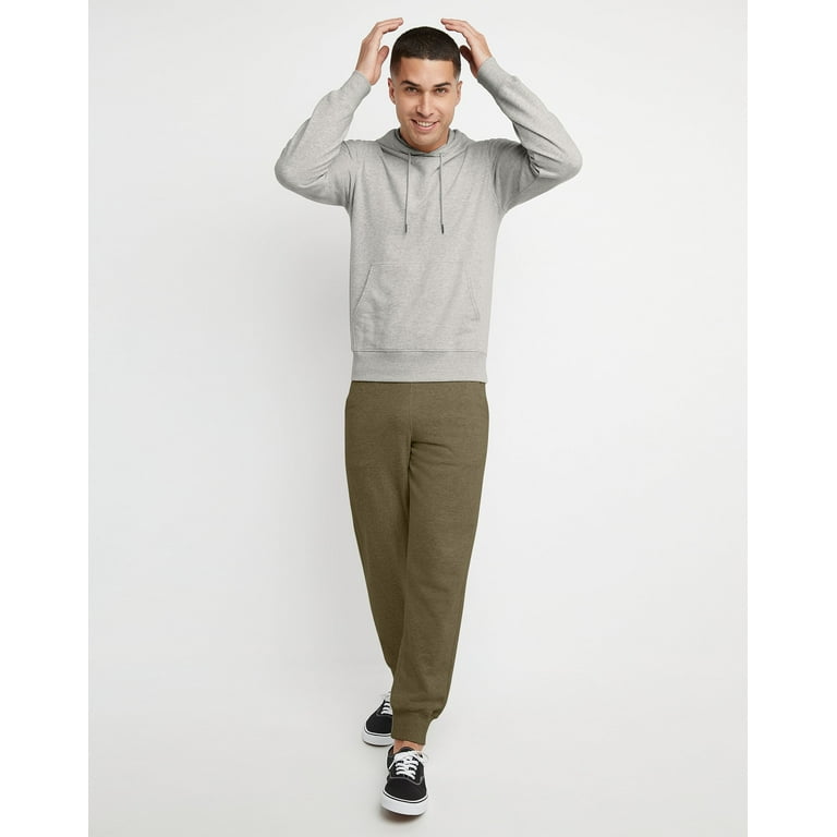 Hanes Men s French Terry Jogger Sweatpants With Pockets Oregano