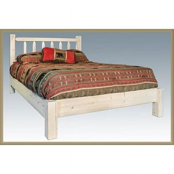 Homestead Collection Twin Platform Bed, Clear Lacquer Finish