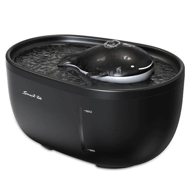 Bebedero Fuente de agua Automático PW30 para mascotas con Filtro de Carbón, Bomba Silenciosa y Luz de Alerta, 2L Smart-Tek
