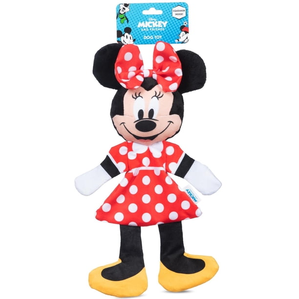 Juguete de Peluche Chirriante para Perro Disney Minnie Mouse Rojo Cuerpo Arrugado 30 cm