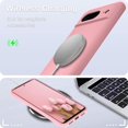 thumbnail image 3 of KOMI for Google Pixel 8 Case, Silicone Phone Case with 2 Screen Protector, Soft Anti-Scratch Microfiber Lining, Full Body Shockproof Slim Cover Support Wireless Charging, Rose Pink, 3 of 5