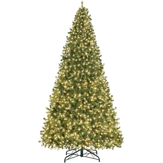 Árbol de Navidad Yaheetech, abeto preiluminado de 12 pies con 1500 luces
