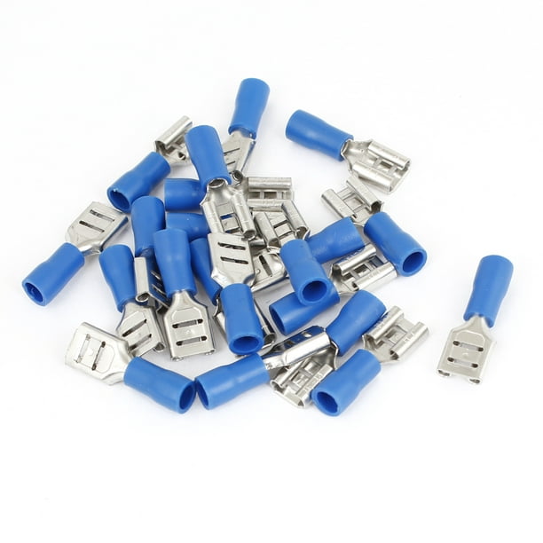 20 PCS FDD2-250 Bleu Pré Isolés Connecteurs de Sertissage de Type Femelle Pique