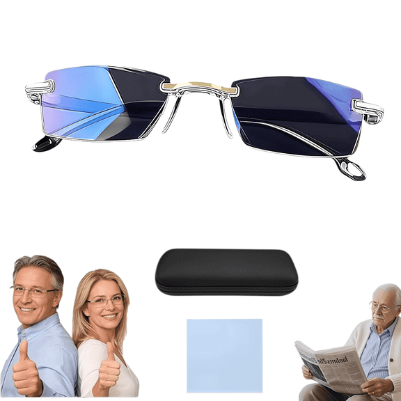 LHYXU Anti-Blue Light Presbyopia Glasses | Self Adjusting near and Far Sighted | Unisex 1Pcs