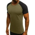 thumbnail image 2 of outfmvch t shirts for men fashion casual slim camouflage printed short sleeve t shirt womens tops polo shirts for men army green, 2 of 6