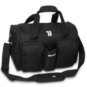 Everest Unisex Sports Duffel Bag with Wet Pocket Black