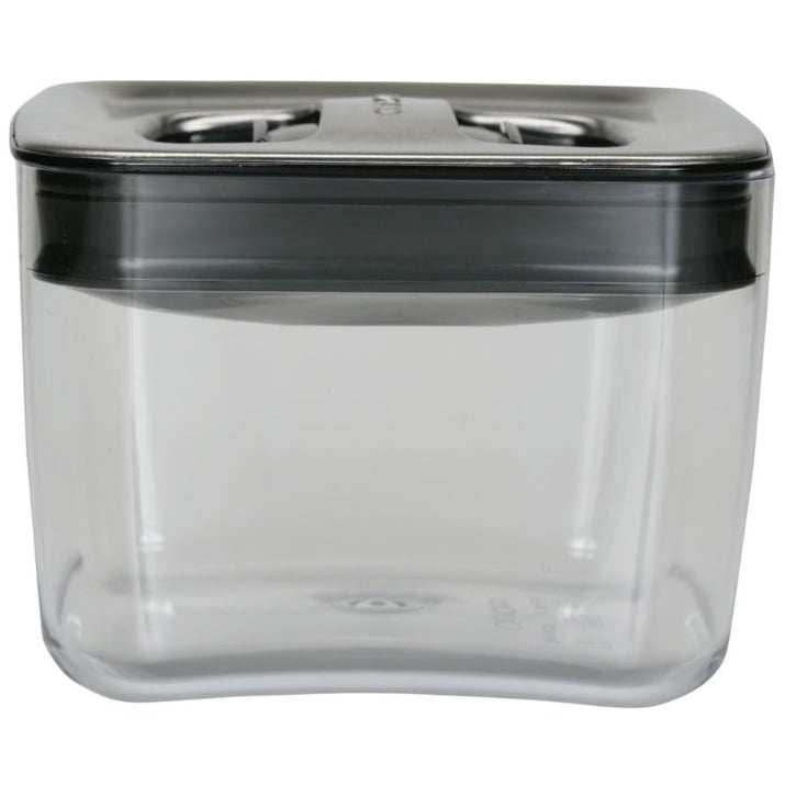 Click Clack Cube Food Storage Container with Stainless Steel Lid, 1 Quart