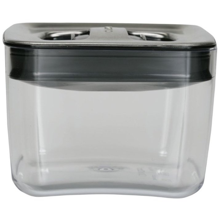 Click Clack Cube Food Storage Container with Stainless Steel Lid, 1 Quart