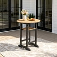 thumbnail image 4 of OTSUN Outdoor Adirondack Round Bar Table, 32“ Height Patio Large Pub Table for 4, All Weather Counter Height Double-Decker Table with Built-in Footrest for Outside Deck Porch Balcony Poolside, 4 of 10