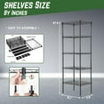 thumbnail image 3 of FDW Adjustable Storage Shelves Metal Storage Shelf for adults(Black, 16.7L×11.8W×47.6H), 3 of 7