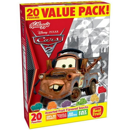Kellogg's Disney Pixar Cars 2 Assorted Fruit Flavored Snacks Pouches, 16 Oz., 20 Count