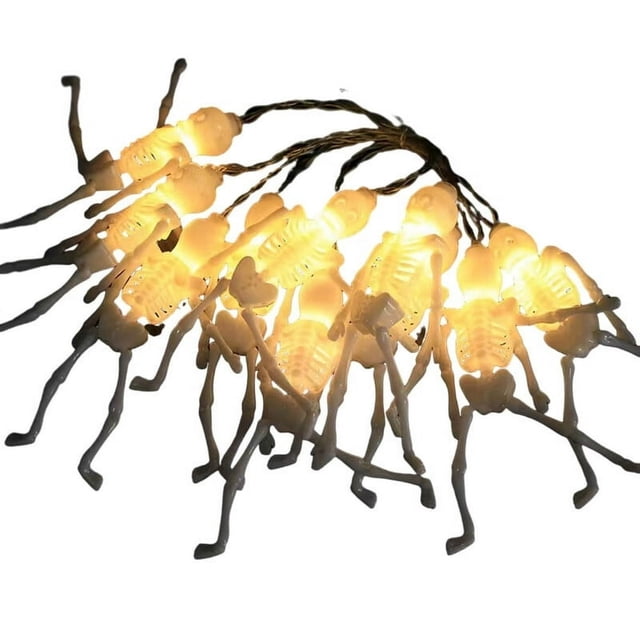 2 Meters 10LED Light Spooky LED Lights Horror Themes Adjustable Light Bat Ghost Pumpkin Shapes Halloween Decor